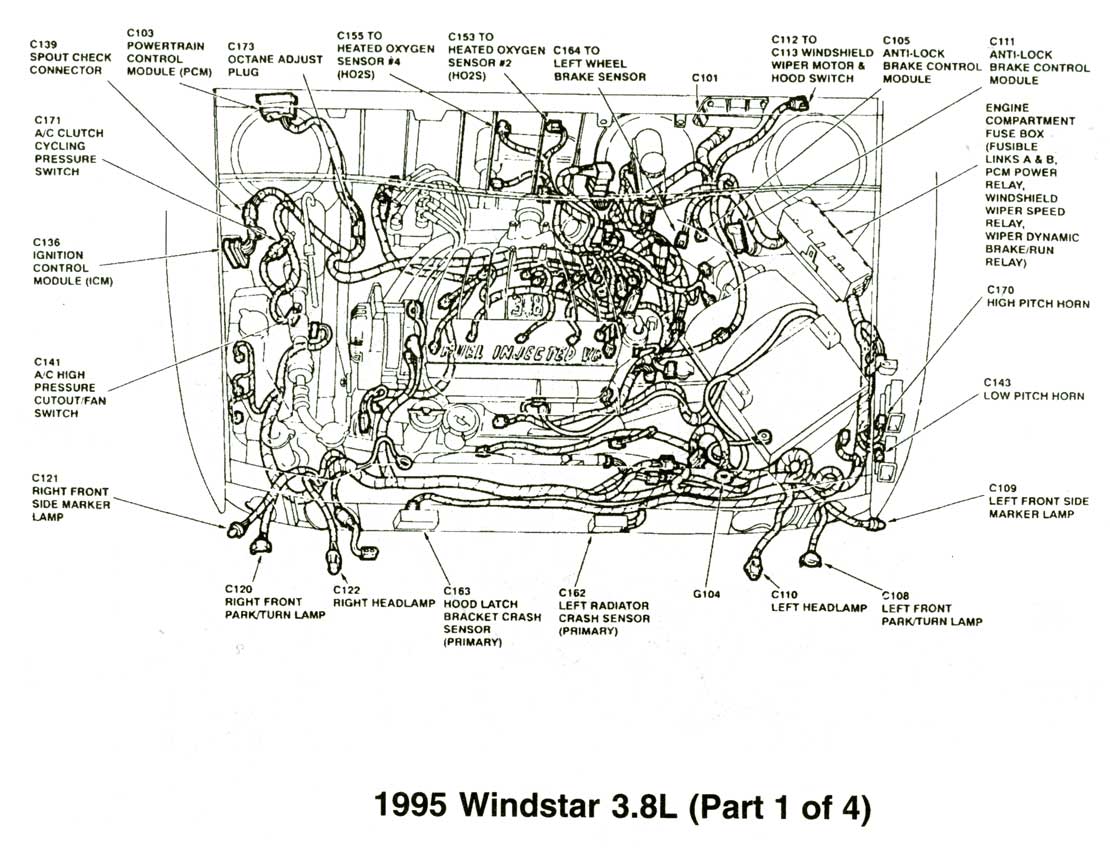 Windstar 3.8L 1995  1 часть
